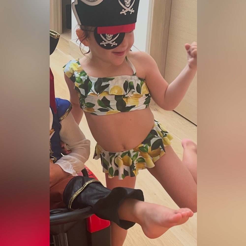 Beach Riot 3T-4T lemon 2 piece